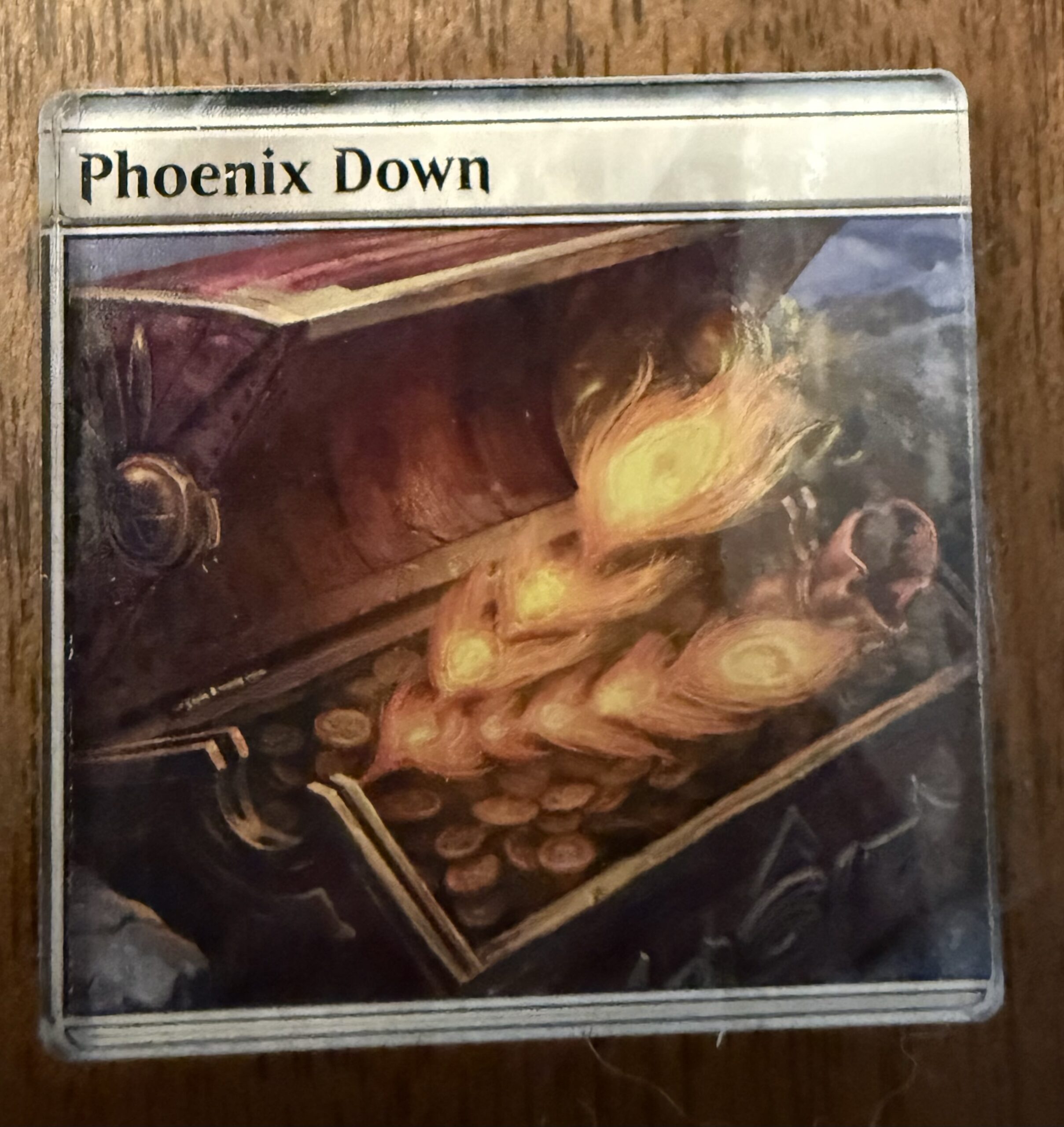 Phoenix Down TCG magnet 1.89 inch, Magic the Gathering Final Fantasy TCG