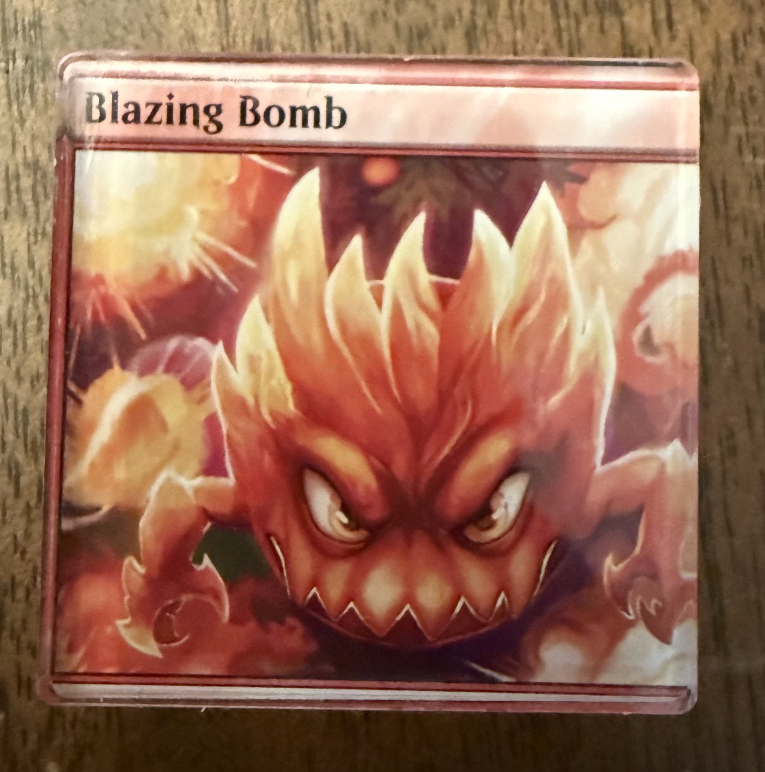 Blazing Bomb TCG magnet 1.89 inch, Magic the Gathering Final Fantasy TCG